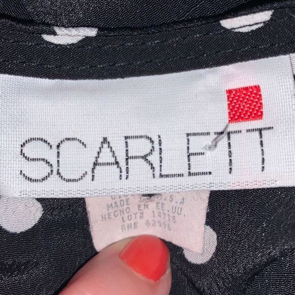 Vintage Scarlett Sleeveless Polka Dot Side Corset Tie Maxi Dress Size 9-10 - Picture 14 of 16